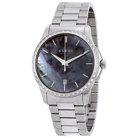 gucci silver watch women's|gucci watch ladies diamond.